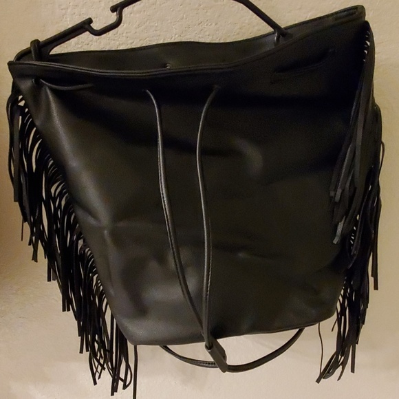 Victoria's Secret Fringe Faux Leather Bag - Picture 2 of 2